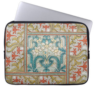 Housse Pour Ordinateur Portable Motif de jonquille Art nouveau vintage Verneuil