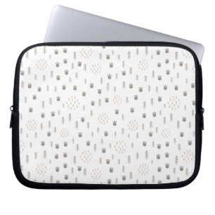 Housse Pour Ordinateur Portable Motif de la piste animale du bois mûre