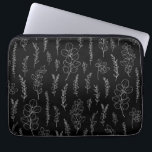 Housse Pour Ordinateur Portable Motif de ligne Art Eucalyptus<br><div class="desc">minimaliste élégant art ligne eucalyptus noir et blanc motif</div>