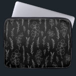 Housse Pour Ordinateur Portable Motif de ligne Art Eucalyptus<br><div class="desc">minimaliste élégant art ligne eucalyptus noir et blanc motif</div>
