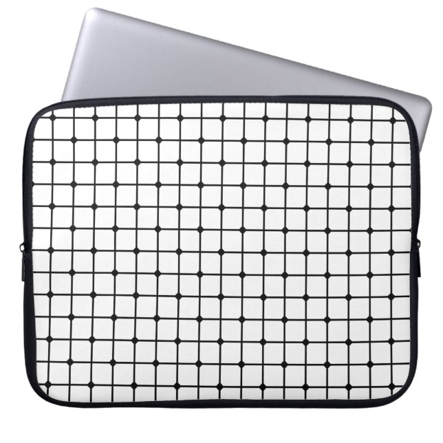 Housse Pour Ordinateur Portable Motif de maillage monochrome (Devant)