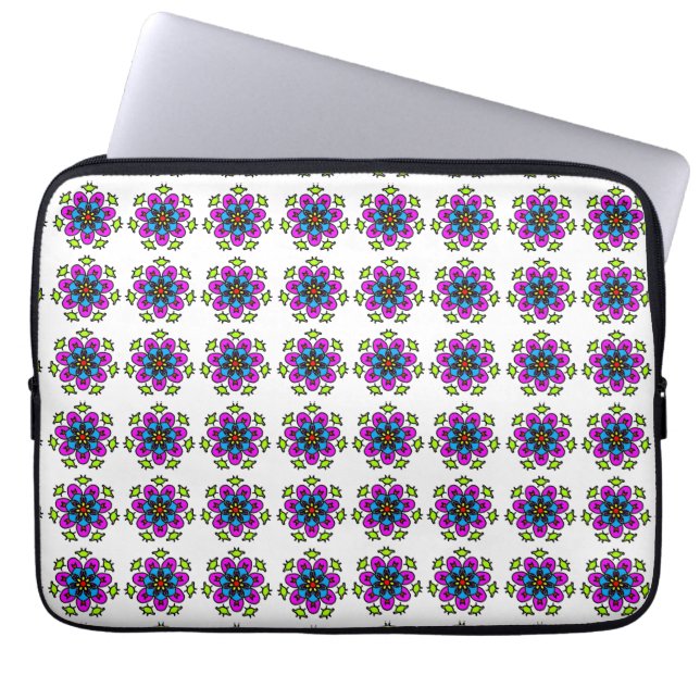 Housse Pour Ordinateur Portable Motif de mandala floral (Devant)