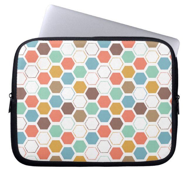 Housse Pour Ordinateur Portable Motif de module de ruche d'abeille (Devant)