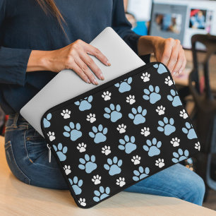 Housse Pour Ordinateur Portable Motif De Pailles, Paniers Bleus, Pailles De Chien,