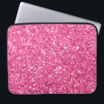 Housse Pour Ordinateur Portable Motif de parties scintillant rose étincelant<br><div class="desc">Vibe de fête amusante,  pochette d'ordinateur portable à parties scintillant étincelante rose - le texte est personnalisable et le design est transférable-</div>