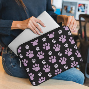 Housse Pour Ordinateur Portable Motif De Pâtes, Pâtes Lilac, Pâtes De Chien, Empre