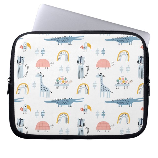 Housse Pour Ordinateur Portable Motif de plaisir animal Doodle (Devant)
