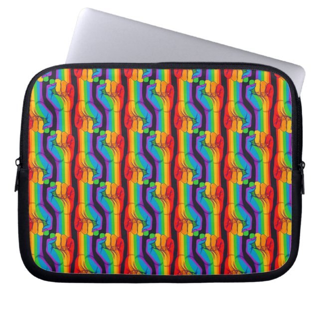 Housse Pour Ordinateur Portable Motif de poing arc-en-ciel (Devant)
