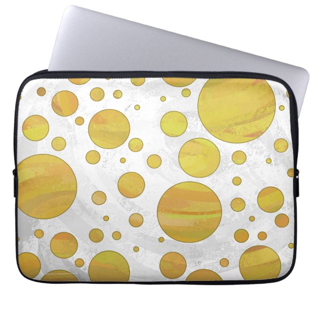 Housse Pour Ordinateur Portable Motif de point de polka ananas (Devant)