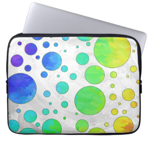 Housse Pour Ordinateur Portable Motif de point Rainbow Icy Polka