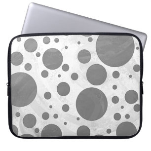 Housse Pour Ordinateur Portable Motif de points Polka gris ardoise