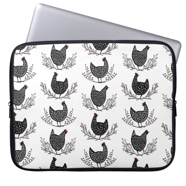 Housse Pour Ordinateur Portable Motif de poulet sans soudure (Devant)