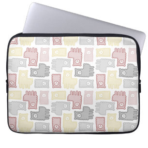 Housse Pour Ordinateur Portable Motif de puzzle de lama pastel mignon