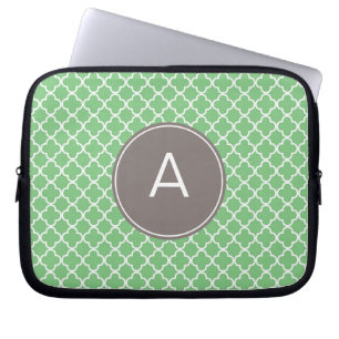 Housse Pour Ordinateur Portable Motif de Quatrefoil monogramme