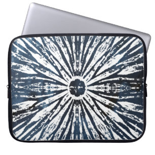 Housse Pour Ordinateur Portable Motif de radial d'encre d'indigo