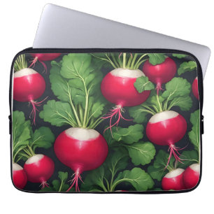 Housse Pour Ordinateur Portable Motif de radis légume frais