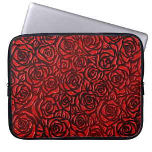 Housse Pour Ordinateur Portable Motif de rose rouge vif