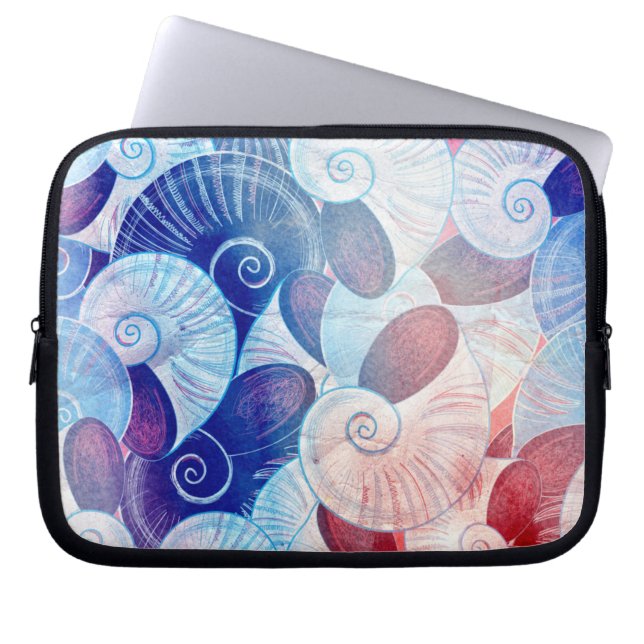 Housse Pour Ordinateur Portable Motif de scène de coquillage (Devant)