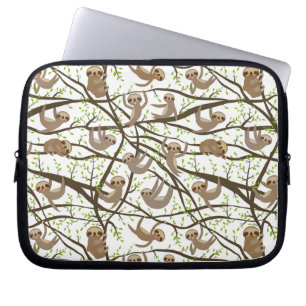 Housse Pour Ordinateur Portable Motif de sourire de paresse