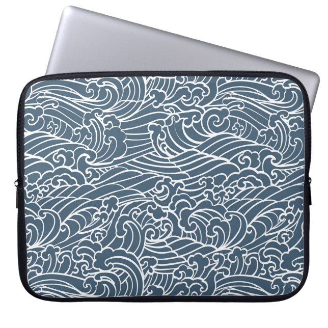 Housse Pour Ordinateur Portable Motif de style Wave japonais (Devant)