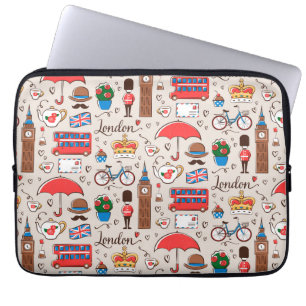 Housse Pour Ordinateur Portable Motif de symboles de Londres