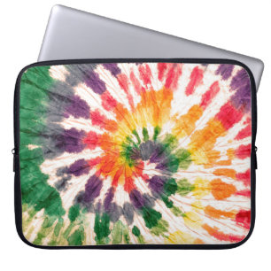 Housse Pour Ordinateur Portable Motif de teinture. shibori arc-en-ciel dessiné à l