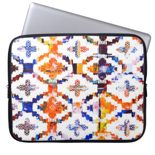 Housse Pour Ordinateur Portable Motif de texture géométrique avec aquarelle