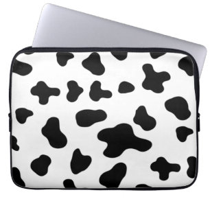 Housse Pour Ordinateur Portable Motif de vache noir et blanc