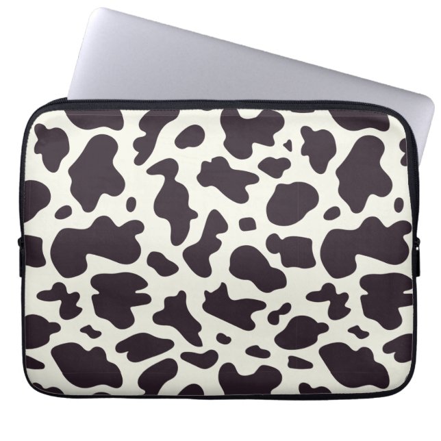 Housse Pour Ordinateur Portable Motif de vache noir et blanc Imprimer (Devant)