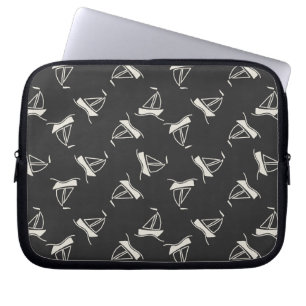 Housse Pour Ordinateur Portable Motif de voilier de griffonnage