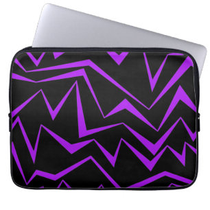 Housse Pour Ordinateur Portable motif de zigzag géométrique Abstrait, audacieux et