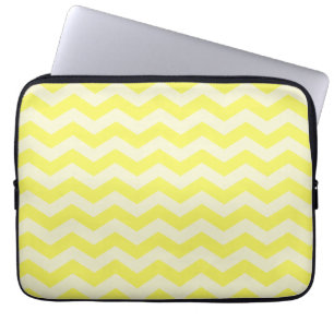 Housse Pour Ordinateur Portable Motif de zigzag jaune