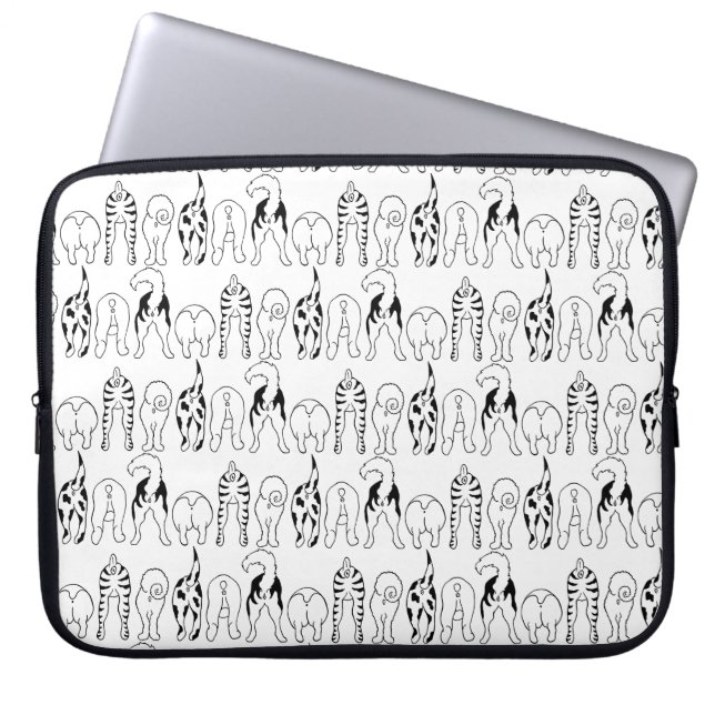 Housse Pour Ordinateur Portable Motif des boutons de chien (Devant)