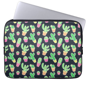 Housse Pour Ordinateur Portable Motif des cactus à aquarelle de Neon
