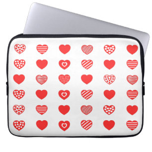 Housse Pour Ordinateur Portable Motif des coeurs !