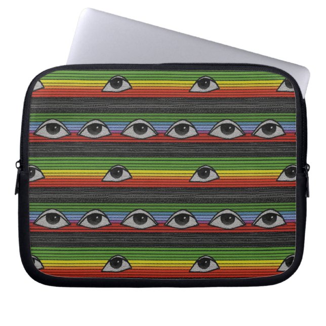 Housse Pour Ordinateur Portable Motif des yeux psychédéliques (Devant)