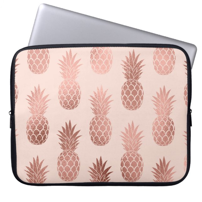 Housse Pour Ordinateur Portable Motif d'été pour ananas Rose tropical (Devant)