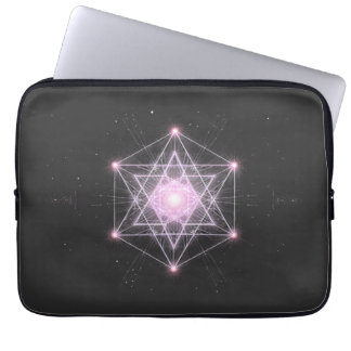 Housse Pour Ordinateur Portable Motif d'étoile de géométrie sacrée lumineuse