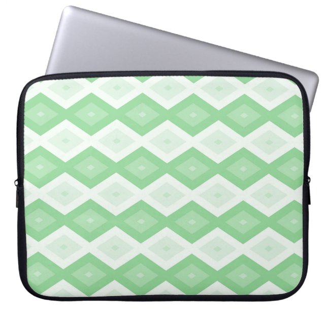 Housse Pour Ordinateur Portable Motif diamant vert pomme (Devant)