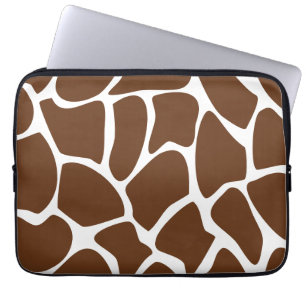 Housse Pour Ordinateur Portable Motif d'impression de girafe dans Brown foncé