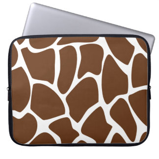 Housse Pour Ordinateur Portable Motif d'impression de girafe dans Brown foncé