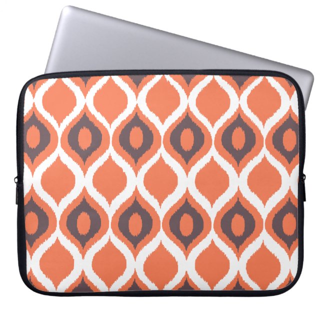 Housse Pour Ordinateur Portable Motif d'impression tribal Ikat géométrique Orange  (Devant)
