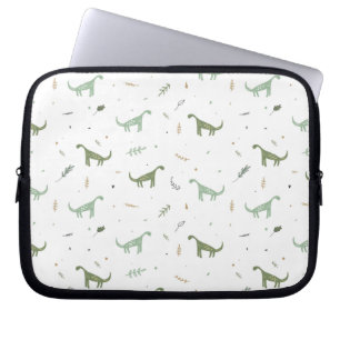 Housse Pour Ordinateur Portable Motif Dinosaure Vert