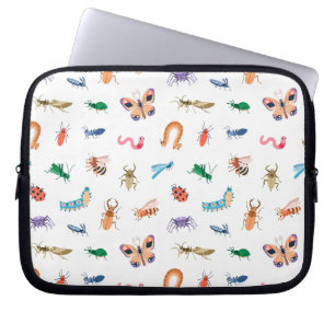Housse Pour Ordinateur Portable Motif d'insectes coloré mignon