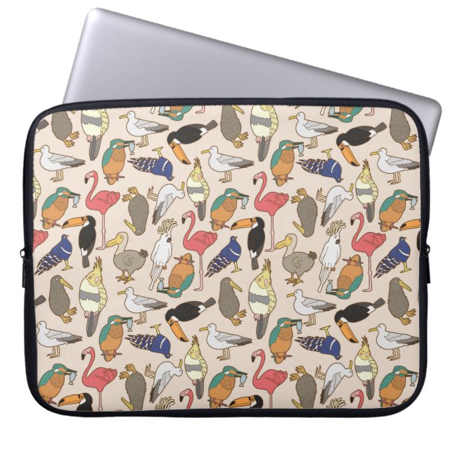Housse Pour Ordinateur Portable motif d'oiseaux transparent (Devant)