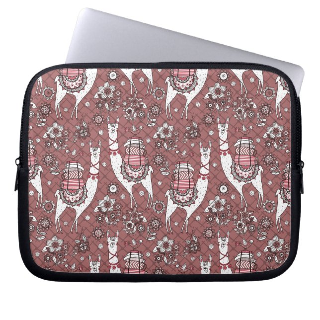 Housse Pour Ordinateur Portable Motif drôle de lamas (Devant)