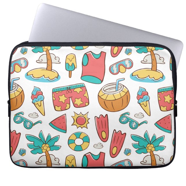 Housse Pour Ordinateur Portable motif drôle vacances d'été plage (Devant)
