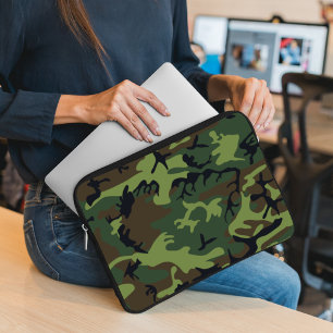 Housse Pour Ordinateur Portable Motif du Camouflage Vert, Motif militaire, Armée