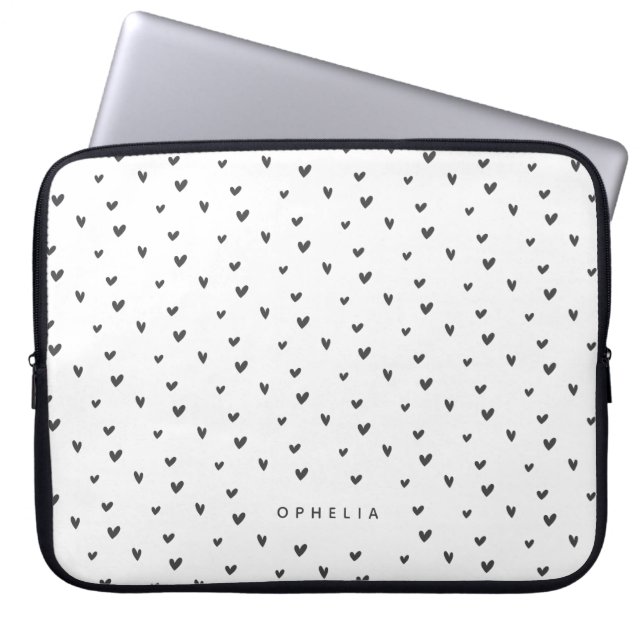 Housse Pour Ordinateur Portable Motif du coeur du Doodle mignon (Devant)