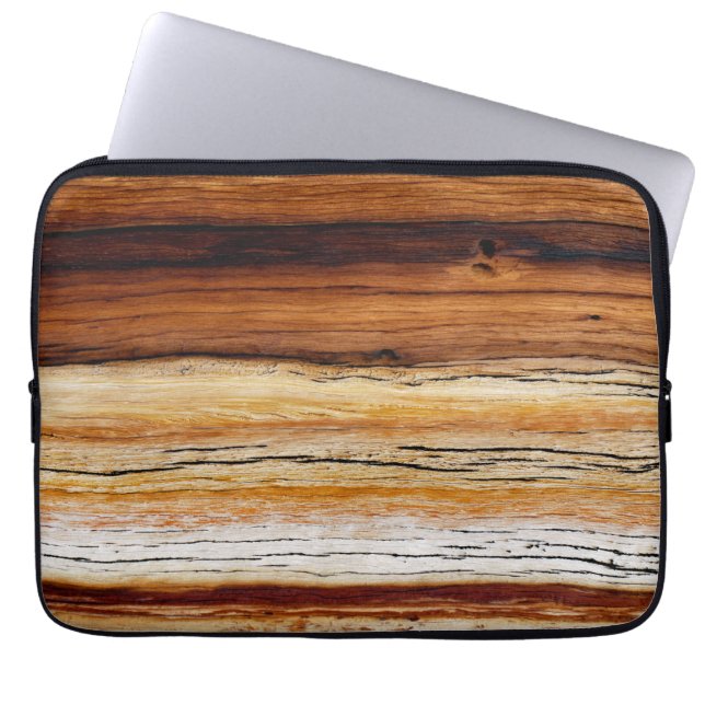 Housse Pour Ordinateur Portable Motif du grain de bois (Devant)